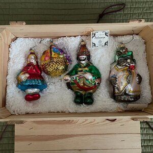 Polonaise Kurt S. Adler Little Red Riding Hood Christmas Ornament set Wo…